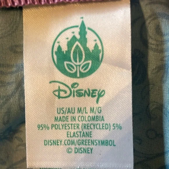 Disney Shirt/ cover up elastic drawstring at waist M/L Hidden Mickey Heads - Picture 9 of 10
